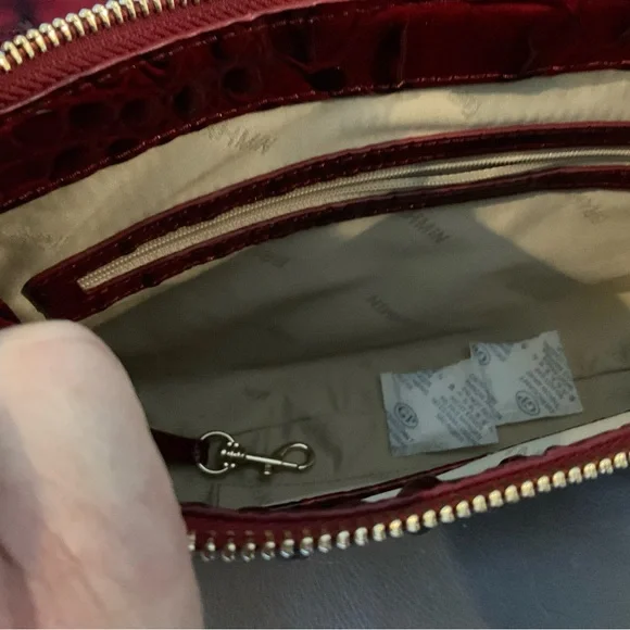 Brahmin Red Croc-Embossed Women's Bag